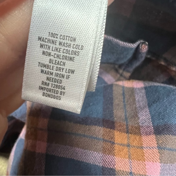 Bonobos Shirt Mens Small Short Blue Check Flannel Casual Button Up Long Sleeve - Picture 7 of 9